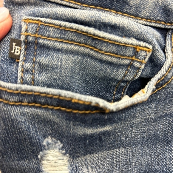 Judy Blue Distressed Skinny Fit Jeans - Size 3/26 Patchwork Stretch - Picture 8 of 13